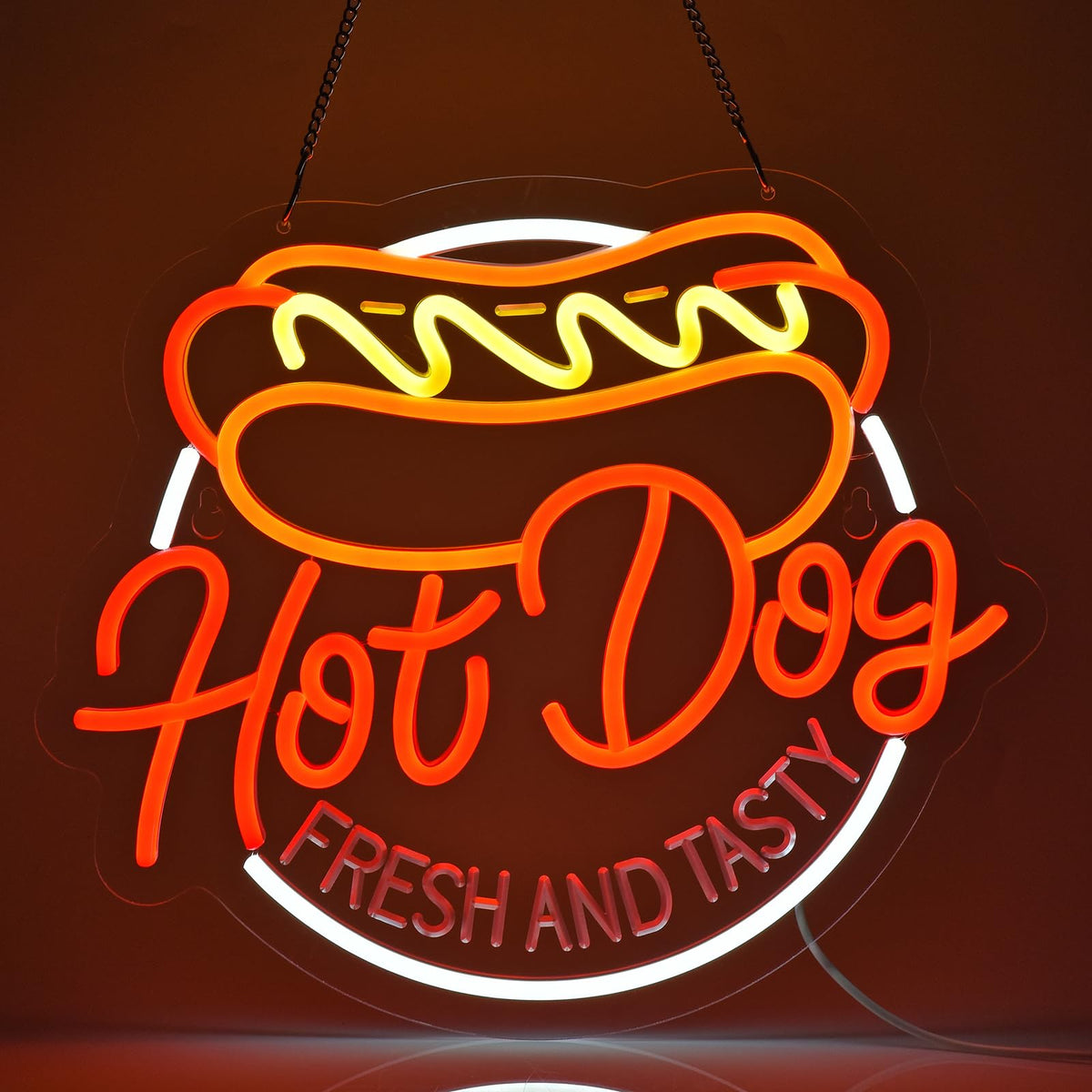 Thai Food Neon Sign for Wall Decor LED Light up Sign Home Kitchen Thailand Restaurant Business Signage Southeast Asian Food Shop 16.1" x 12.6" Led Art Hanging Decorative Gifts