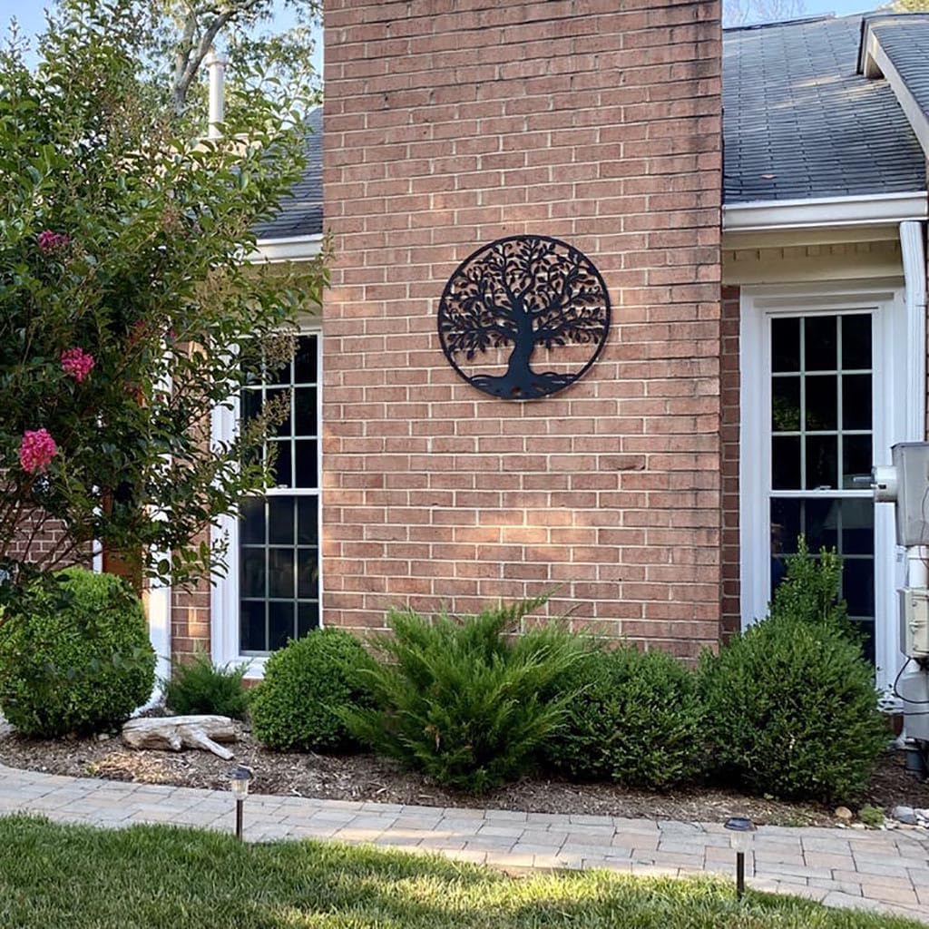RealSteel Tree of Life Metal Wall Art – Rustic Farmhouse Indoor Outdoor Home & Garden Décor | Spiritual Family Wall Hanging | Housewarming, Wedding & Anniversary | Made in USA