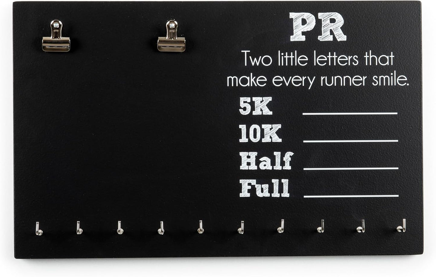 Personal Record PR Chalkboard Medal Holder, Personal Record Medal Display, Gift for Runner by York Sign Shop