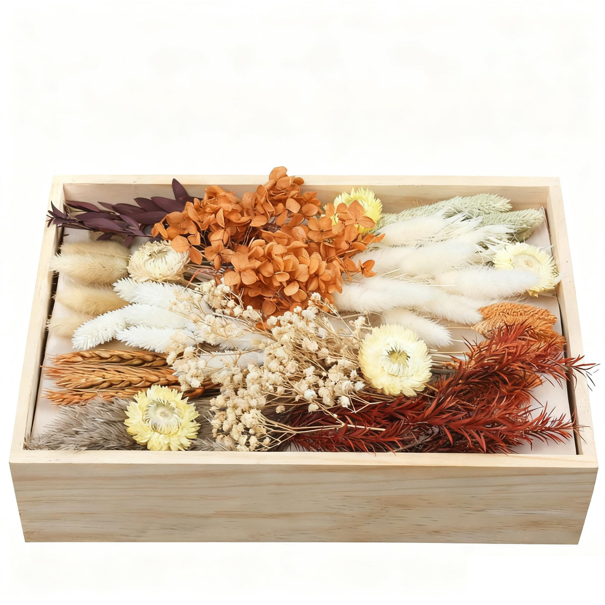 DIY Dried Flower Set, Bulk Dried Flowers Bouquet, Dried Flower Vase Arrangement, Autumn Decoration,Dried Flowers with Stems. (Fall)