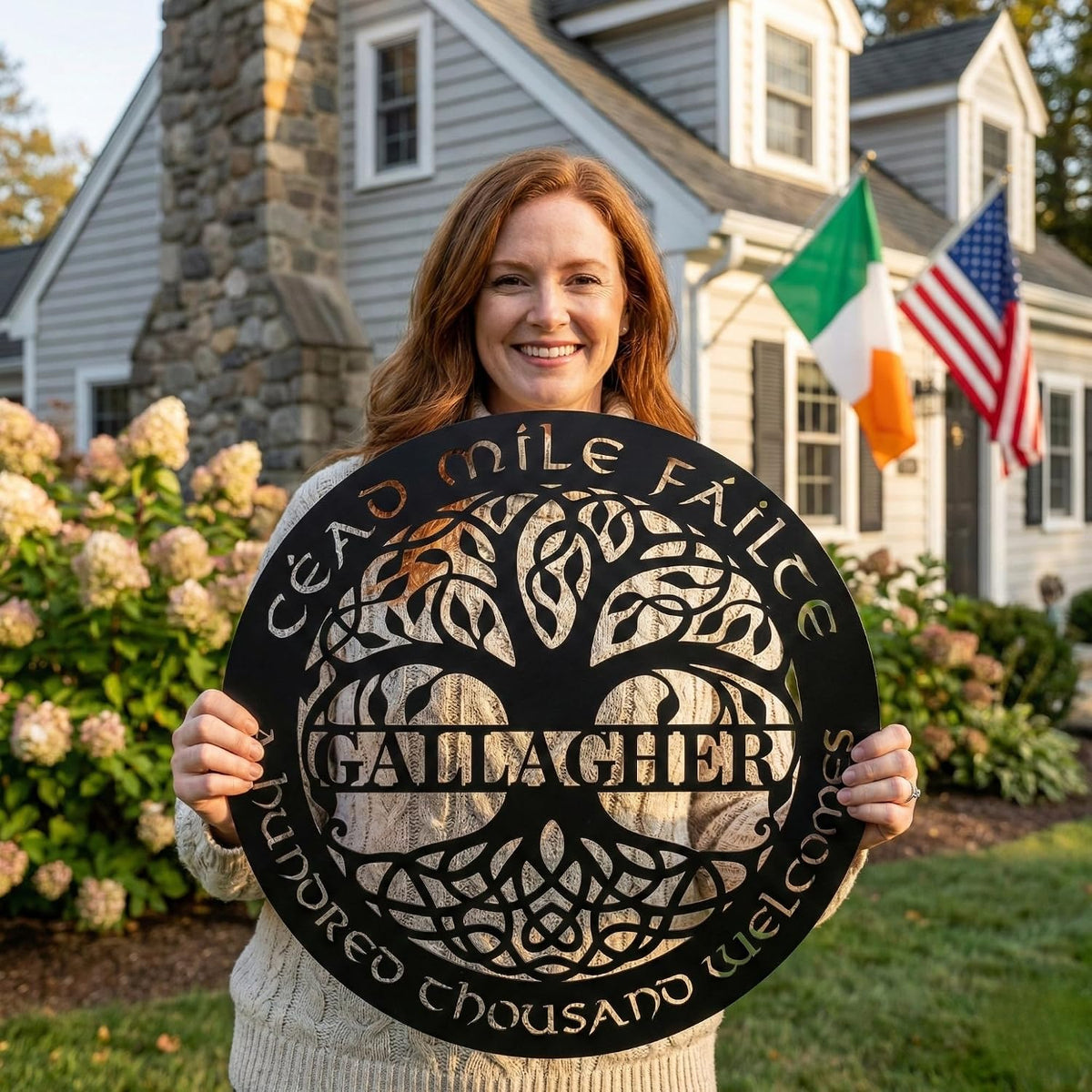 Personalized Celtic Tree of Life Metal Wall Art, Steel Sign | Customizable Celtic Tree of Life steel wall art, custom metal decor for meaningful home display or gifting.
