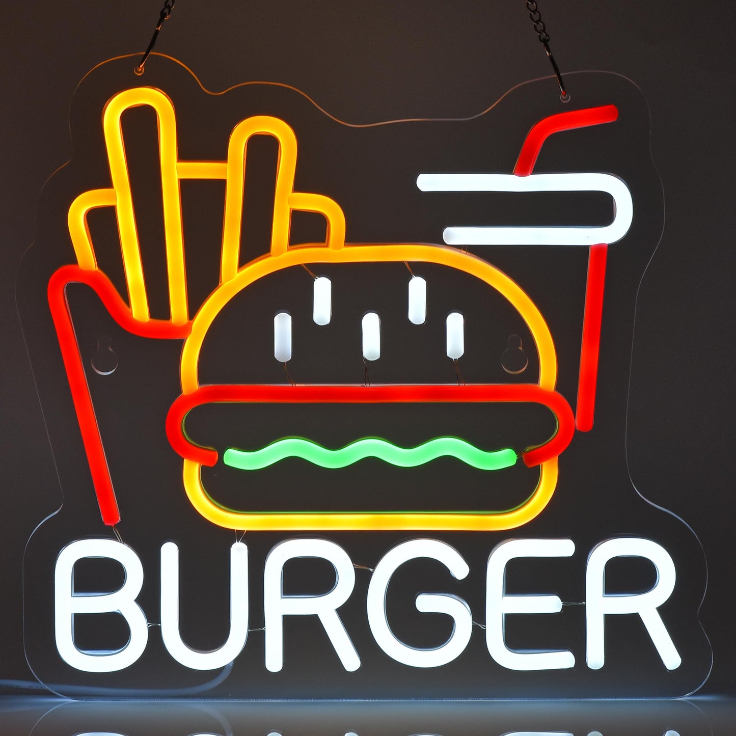 Thai Food Neon Sign for Wall Decor LED Light up Sign Home Kitchen Thailand Restaurant Business Signage Southeast Asian Food Shop 16.1" x 12.6" Led Art Hanging Decorative Gifts