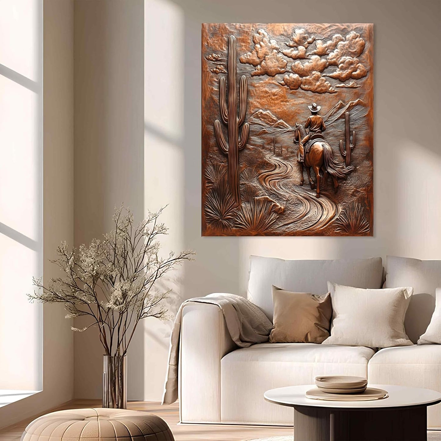 Copper Wall Art, Rustic and Modern Copper Wall Decor, Decorative Wall Panel, Art for Home Decor, Premium UV-Printed Metal Panel, Gift for Home