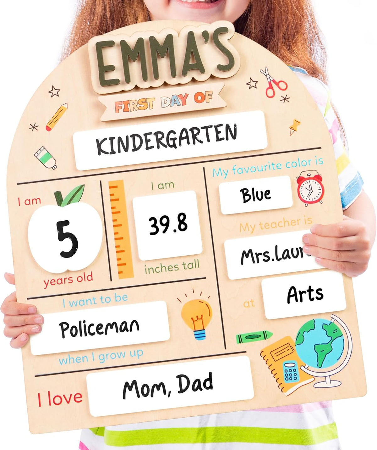 First and Last Day of School Board - Customizable Dry Erase Board, Reusable Photo Prop, Must-Have First Day of School Sign, Perfect Back to School Gift 2025