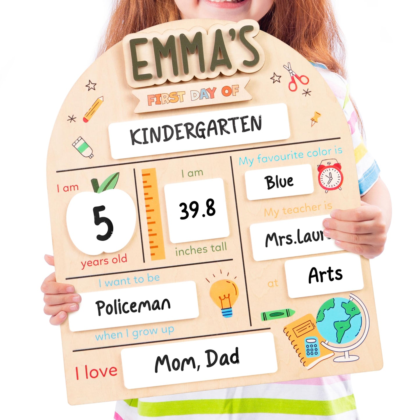 First and Last Day of School Board - Customizable Dry Erase Board, Reusable Photo Prop, Must-Have First Day of School Sign, Perfect Back to School Gift 2025