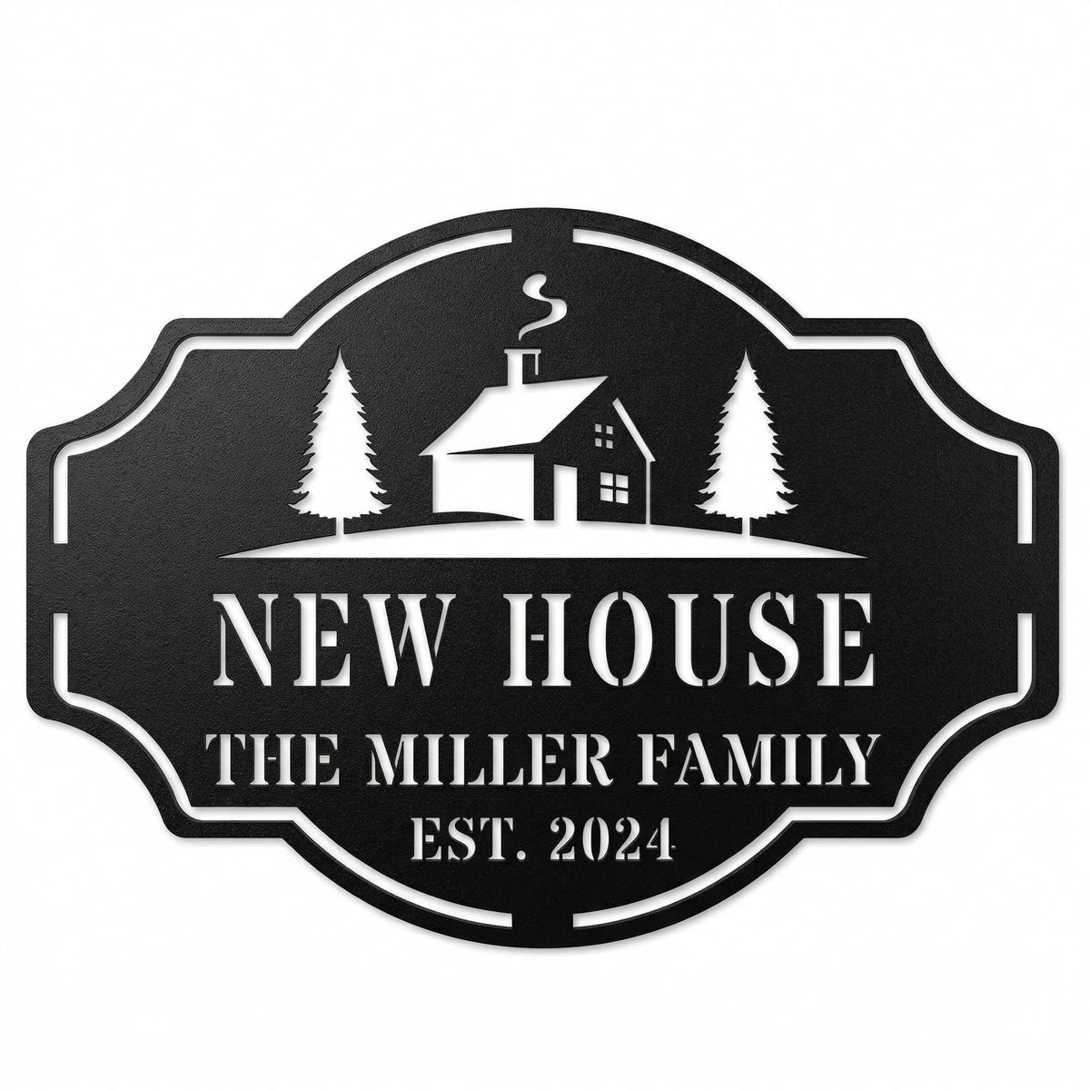Personalized Housewarming Gift 2026 | Custom Metal Wall Art Decor for New Home | Engraved Family Last Name Sign | Established Date Plaque | New Beginning, New Memories Farmhouse Sign