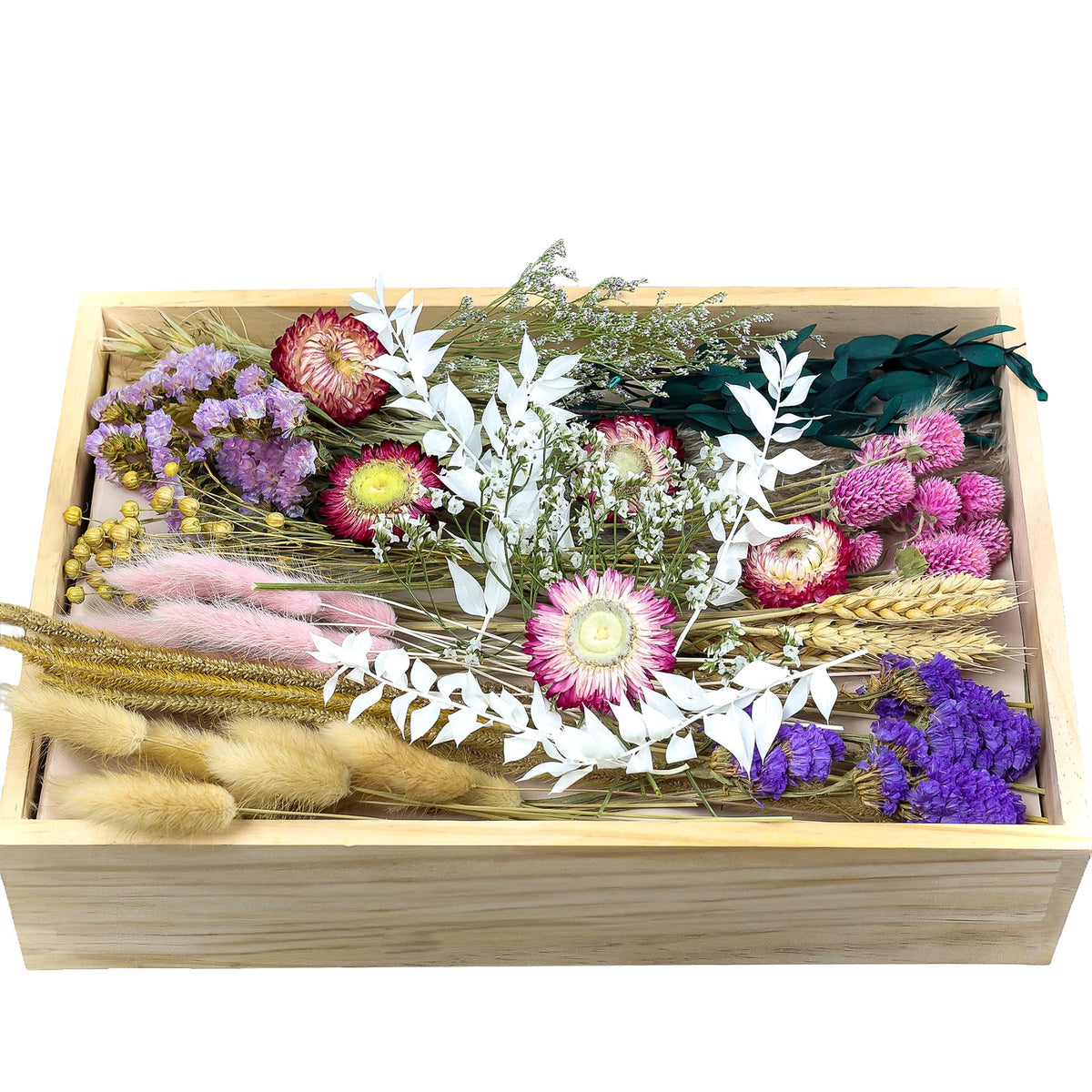 DIY Dried Flower Set, Bulk Dried Flowers Bouquet, Dried Flower Vase Arrangement, Autumn Decoration,Dried Flowers with Stems. (Fall)