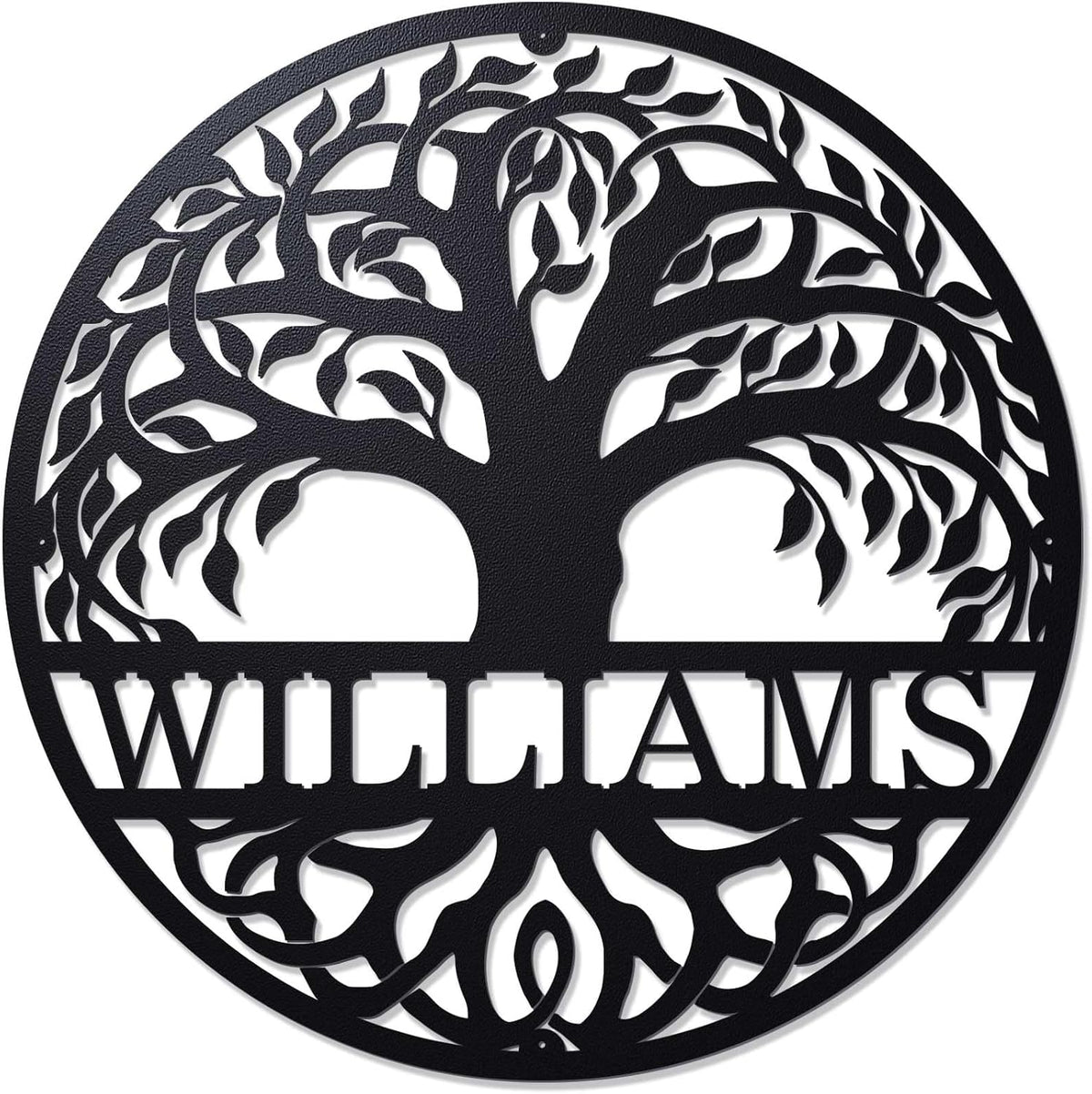 Established Family Tree Name Sign, Personalized Metal Signs Tree of Life Wall Art Decor, Customized Family Names