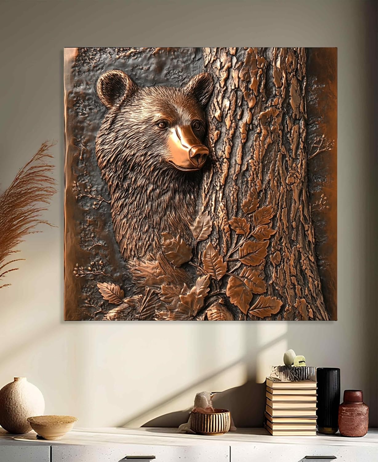 Copper Wall Art, Rustic and Modern Copper Wall Decor, Decorative Wall Panel, Art for Home Decor, Premium UV-Printed Metal Panel, Gift for Home
