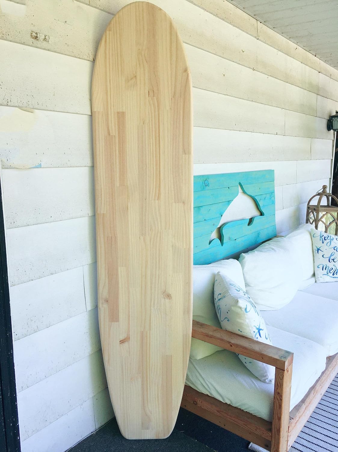 Large 6 foot pine wood Longboard style Unfinished surfboard for wall art decor sign gift ships fast 3/4 thick