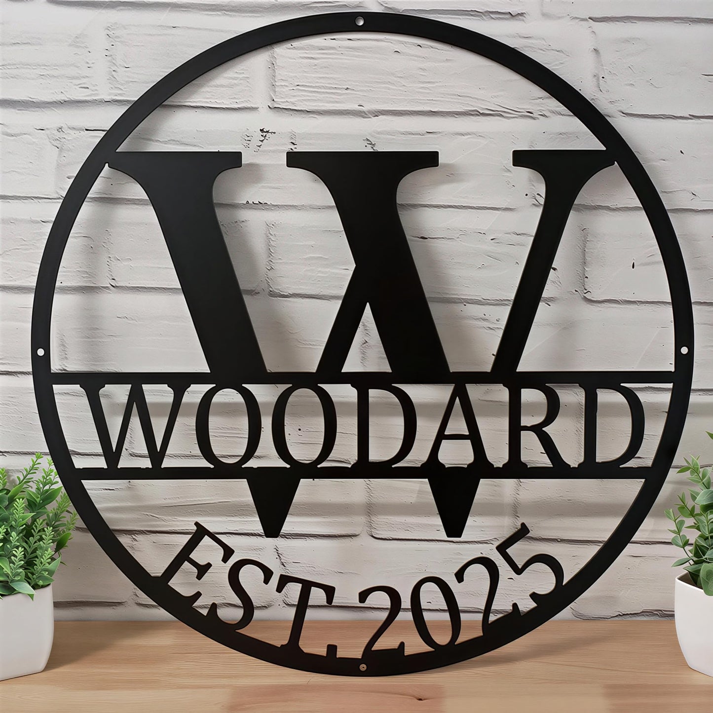 Personalized Metal Name Signs, Split Letter Monogram Wall Art Decor, Durable Steel Family Last Name Decor, Custom Signs Indoor or Outdoor, Personalized Wedding Gifts, Housewarming Gift