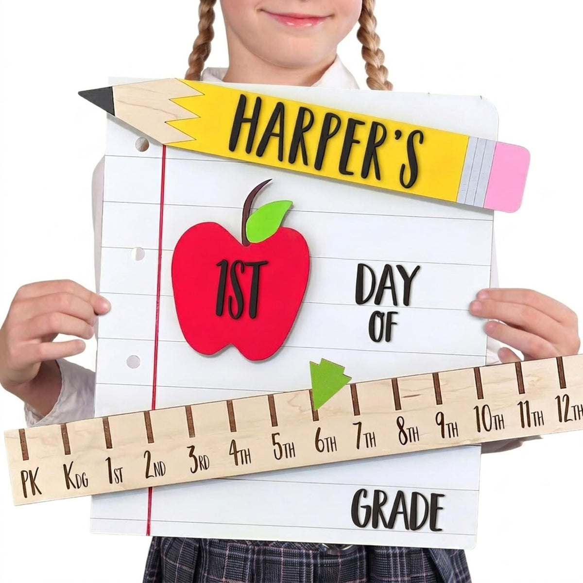 First and Last Day of School Board - Customizable Dry Erase Board, Reusable Photo Prop, Must-Have First Day of School Sign, Perfect Back to School Gift 2025