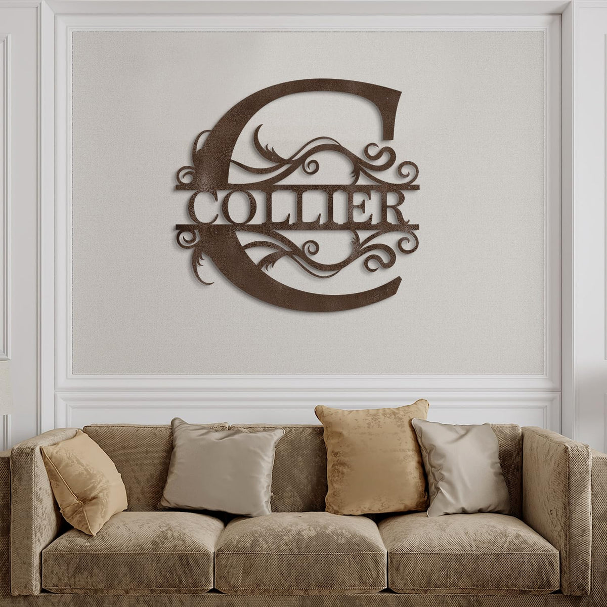 Custom Metal Signs | Metal Name Sign | Split Letter Monogram | Last Name Sign | Family Name Sign | Personalized Wedding Gift | Outdoor Metal Art | Metal Art | Housewarming Gift | Metal Wall Decor
