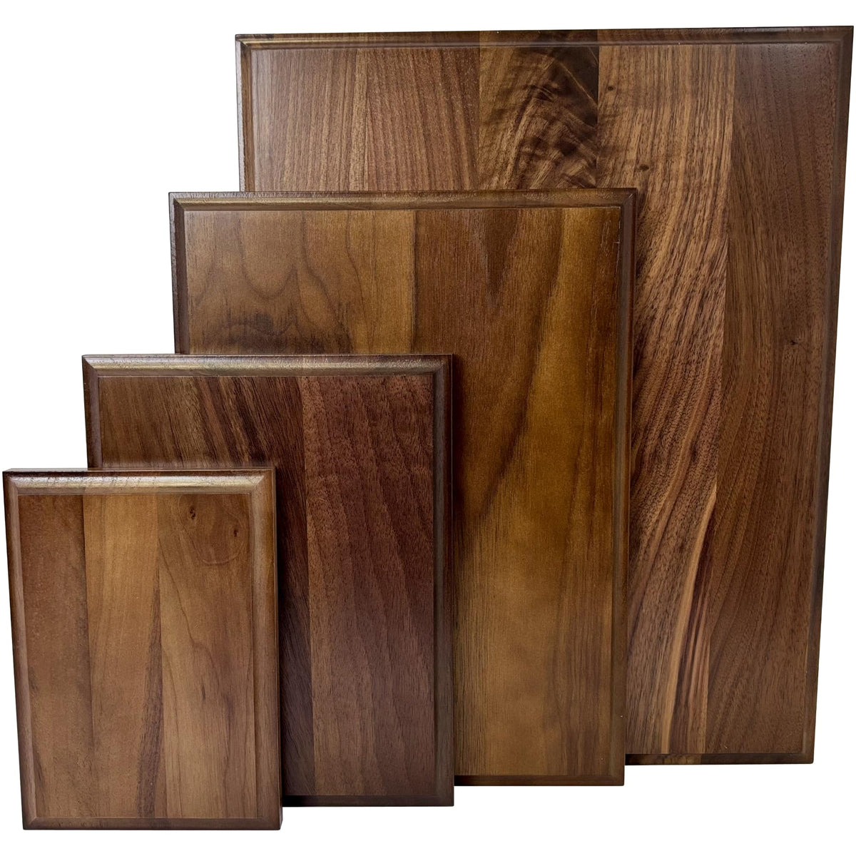 Genuine Walnut Blank Plaques – Award & DIY Engraving Boards | 100% Solid Wood, Multiple Sizes, Cove-Edge, Laser Engravable & Wall Mount Ready (7x9 inch)