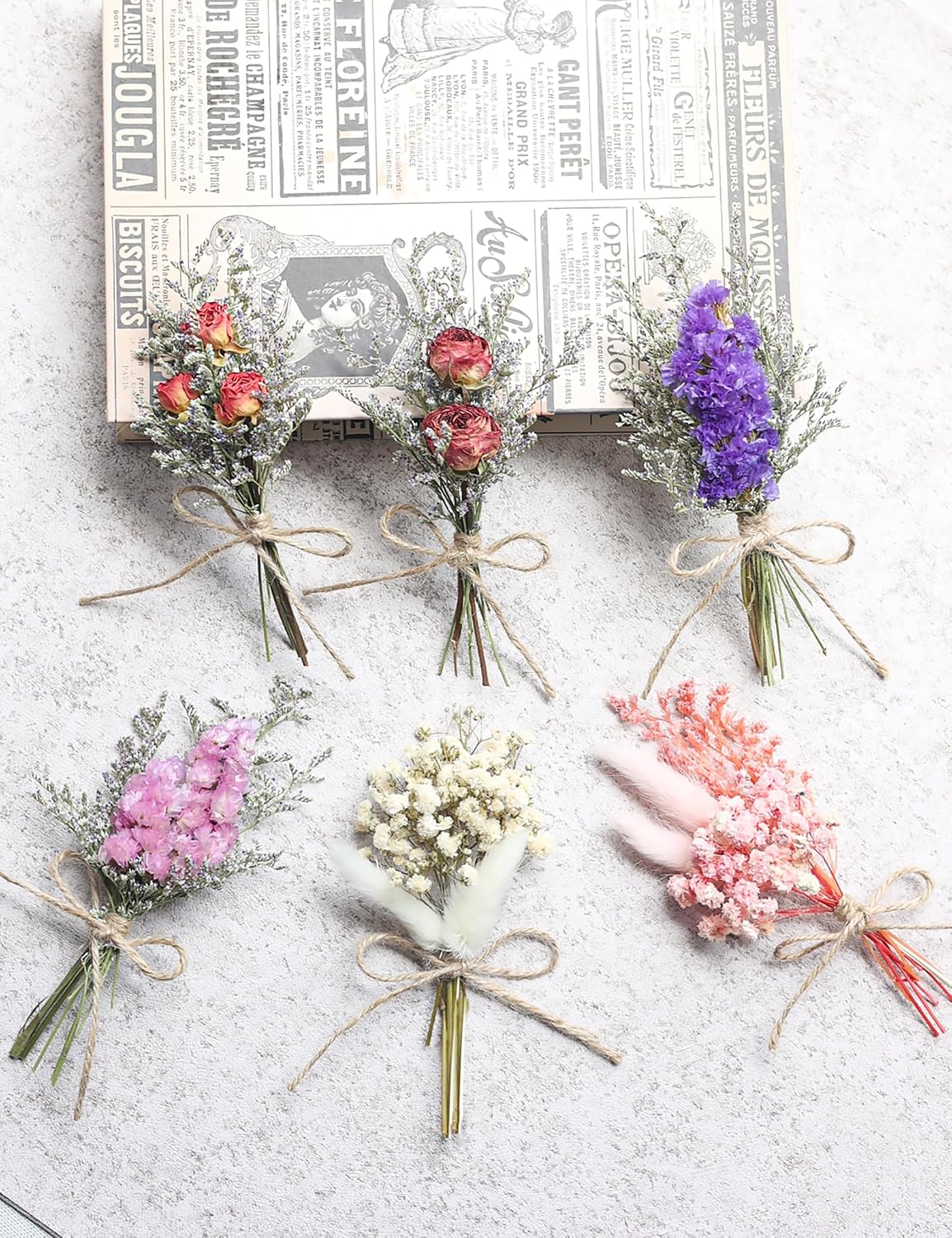 14pcs Dried Flowers Forget-me-not Bouquet With Stems Natural Dried Flowers Dry Pressed Flower Bouquet Vase, Boutonniere Table Centrepiece Cake Flowers Diy, Photo Shoot Props, Wedding, Party Decoration