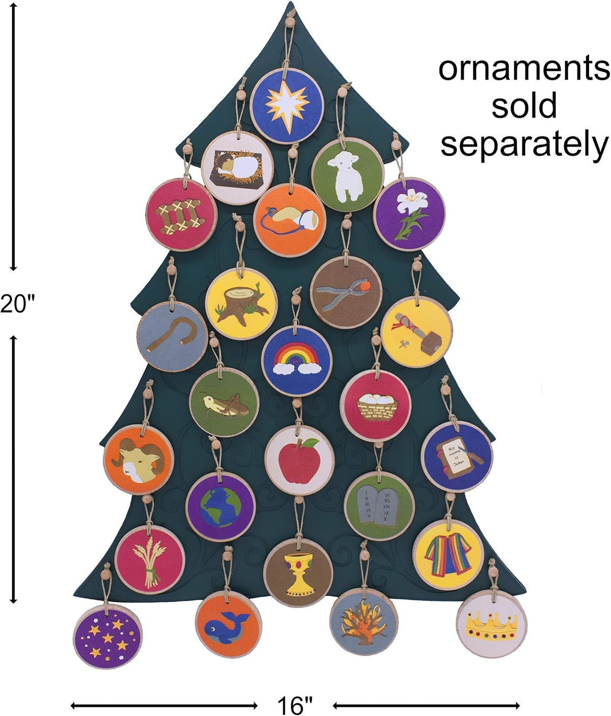Christmas Tree ornament display for wall