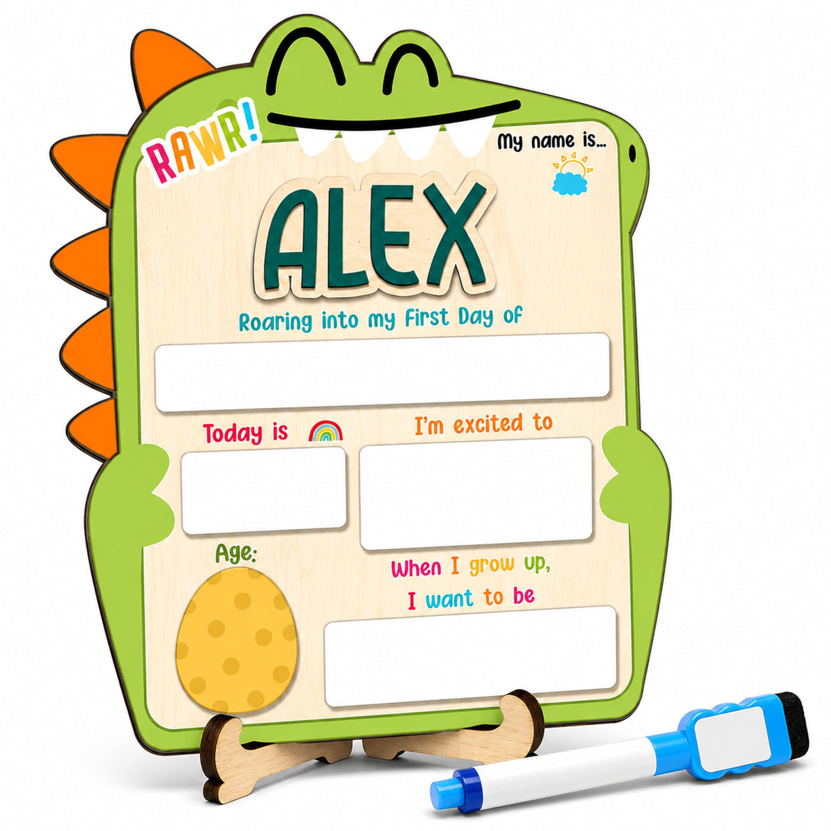 First and Last Day of School Board - Customizable Dry Erase Board, Reusable Photo Prop, Must-Have First Day of School Sign, Perfect Back to School Gift 2025