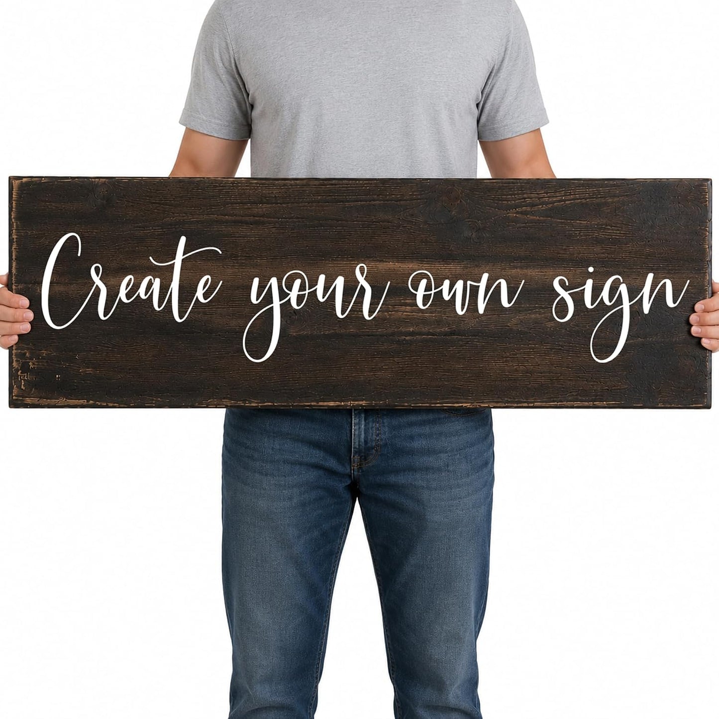 Custom Wood Sign, Personalized Quote, Custom Saying Plaque Wall Décor | Real Pine Wood, Handmade in Oregon, Customizable Text, Sizes 12- 84 Inches, Ready to Hang