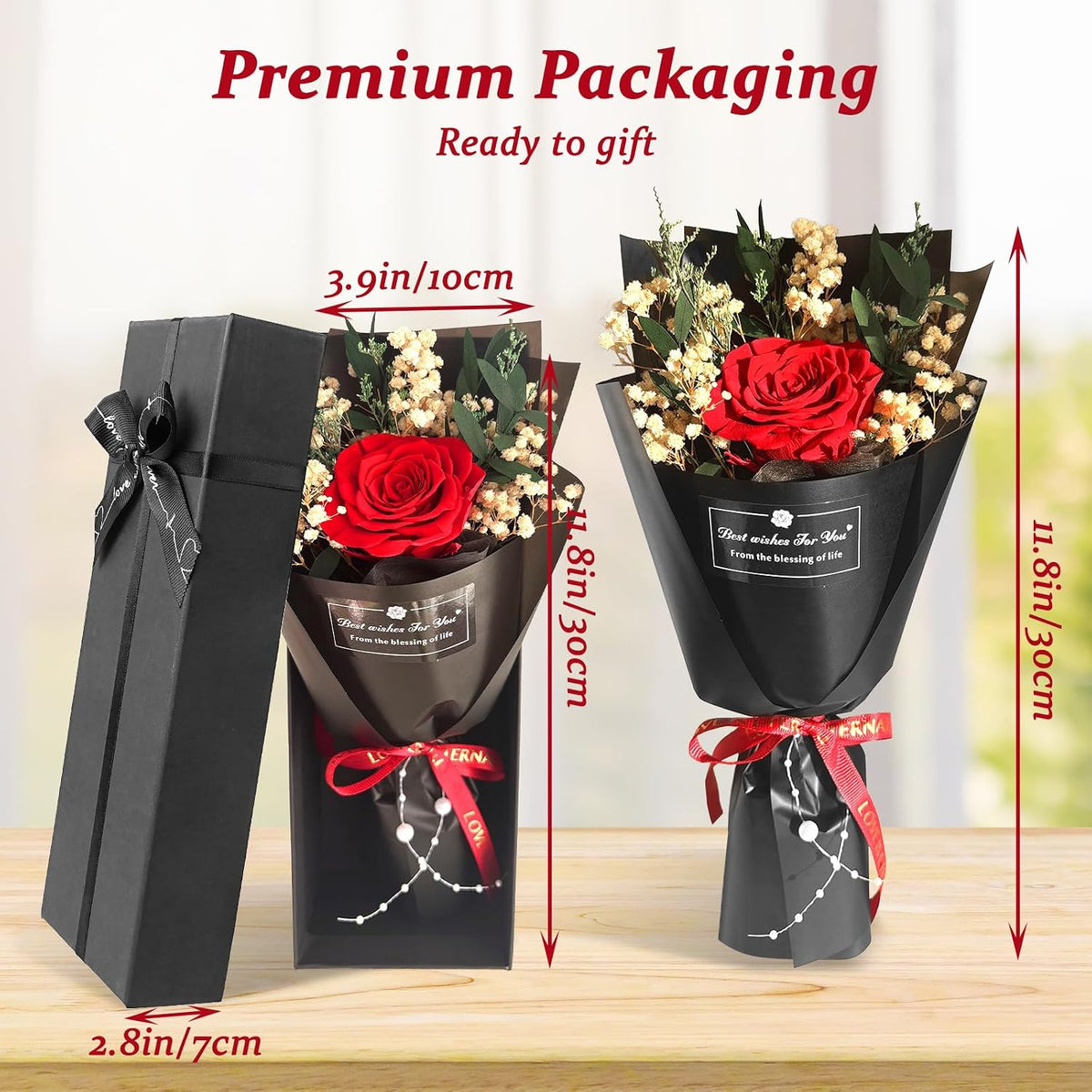 Preserved Red Rose in Gift Box