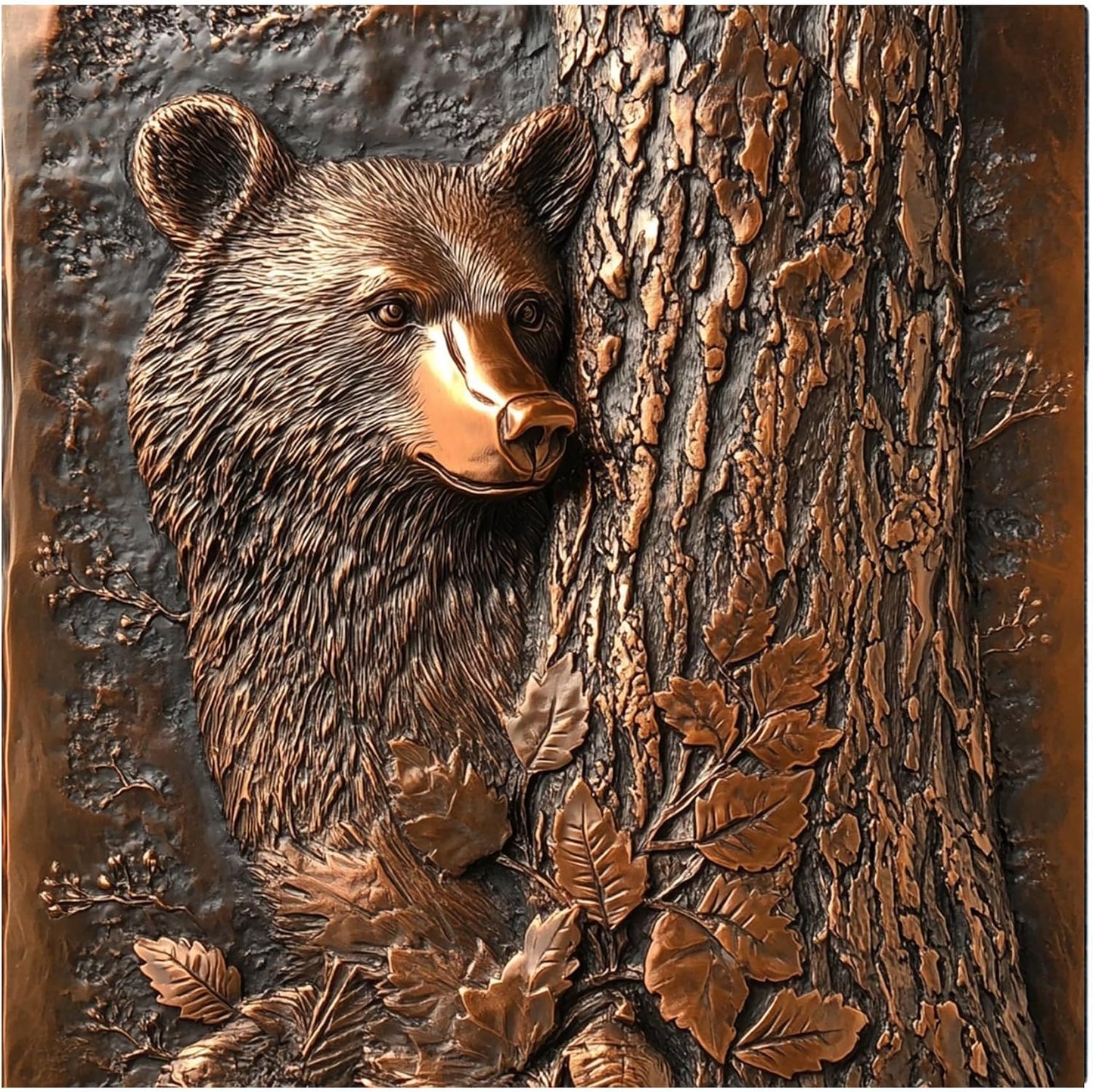 Copper Wall Art, Rustic and Modern Copper Wall Decor, Decorative Wall Panel, Art for Home Decor, Premium UV-Printed Metal Panel, Gift for Home