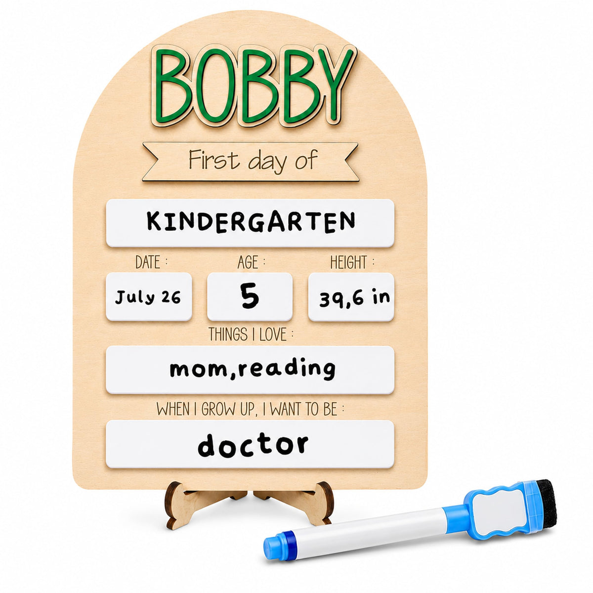 First and Last Day of School Board - Customizable Dry Erase Board, Reusable Photo Prop, Must-Have First Day of School Sign, Perfect Back to School Gift 2025