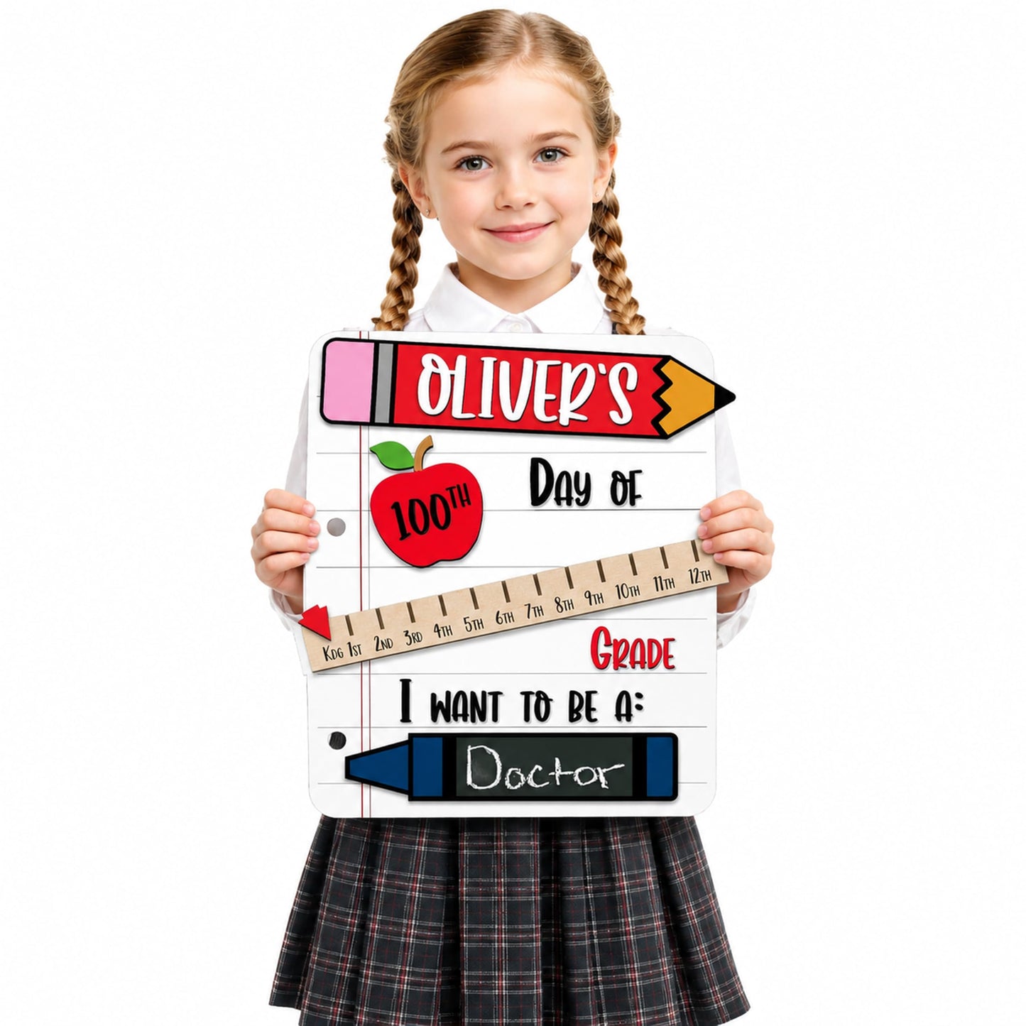 First and Last Day of School Board - Customizable Dry Erase Board, Reusable Photo Prop, Must-Have First Day of School Sign, Perfect Back to School Gift 2025