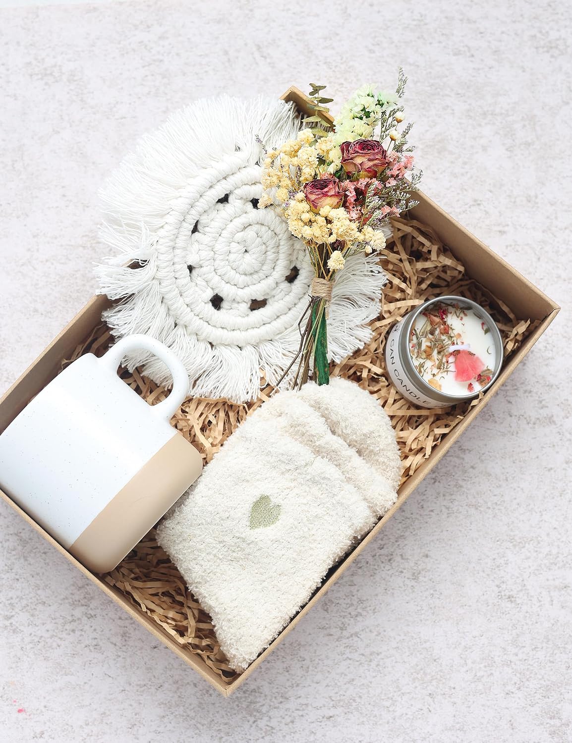 Mini Dried Flower Bouquet Set of 6, Pampas Grass Boho Wedding Table Centerpieces, Boutonniere for Men, Dry Flowers, Personalized Bridesmaid Gift Box, Small Bottles Decoration (Rose)
