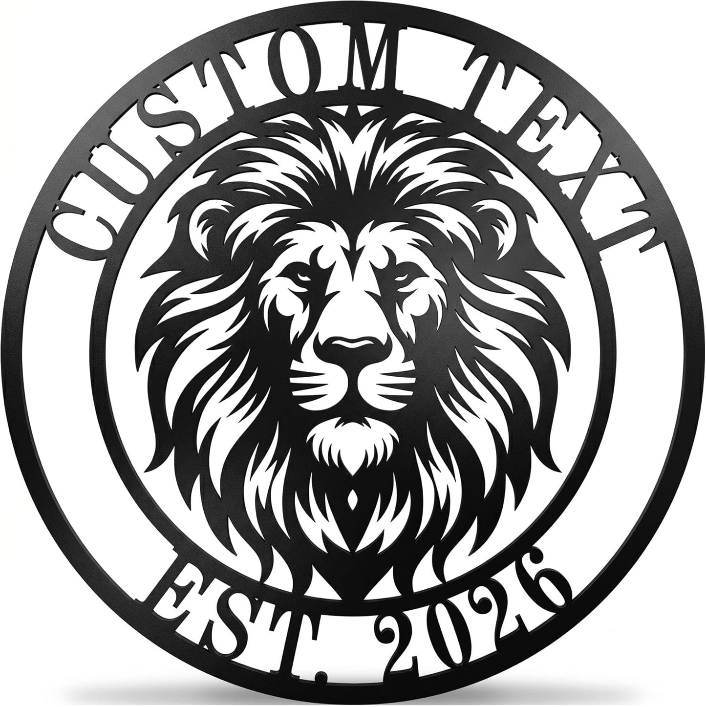 Personalized Lion Metal Sign，Customized Lion Decorative Wall Art ，Home Decor Wall，Animal Metal Wall Art, Wild Animal Decor Gift for Lion Lovers