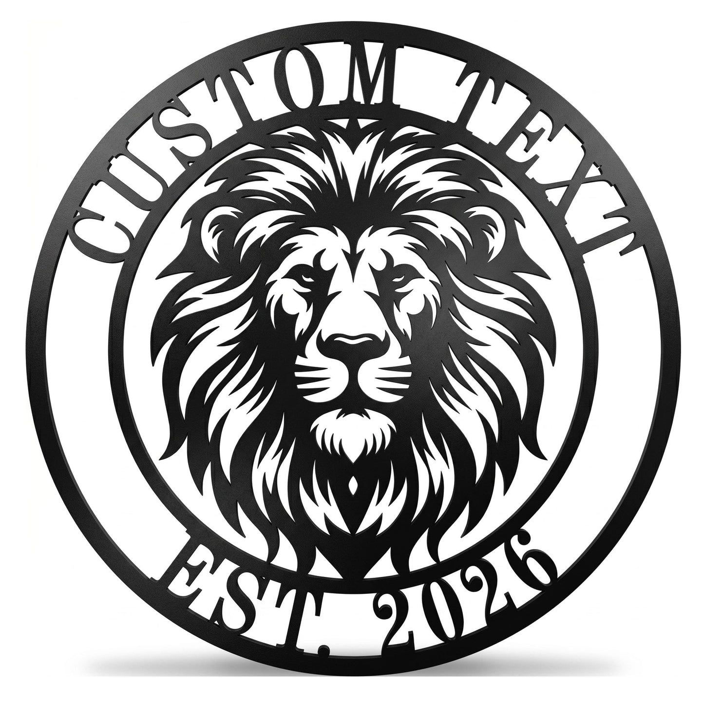 Personalized Lion Metal Sign，Customized Lion Decorative Wall Art ，Home Decor Wall，Animal Metal Wall Art, Wild Animal Decor Gift for Lion Lovers