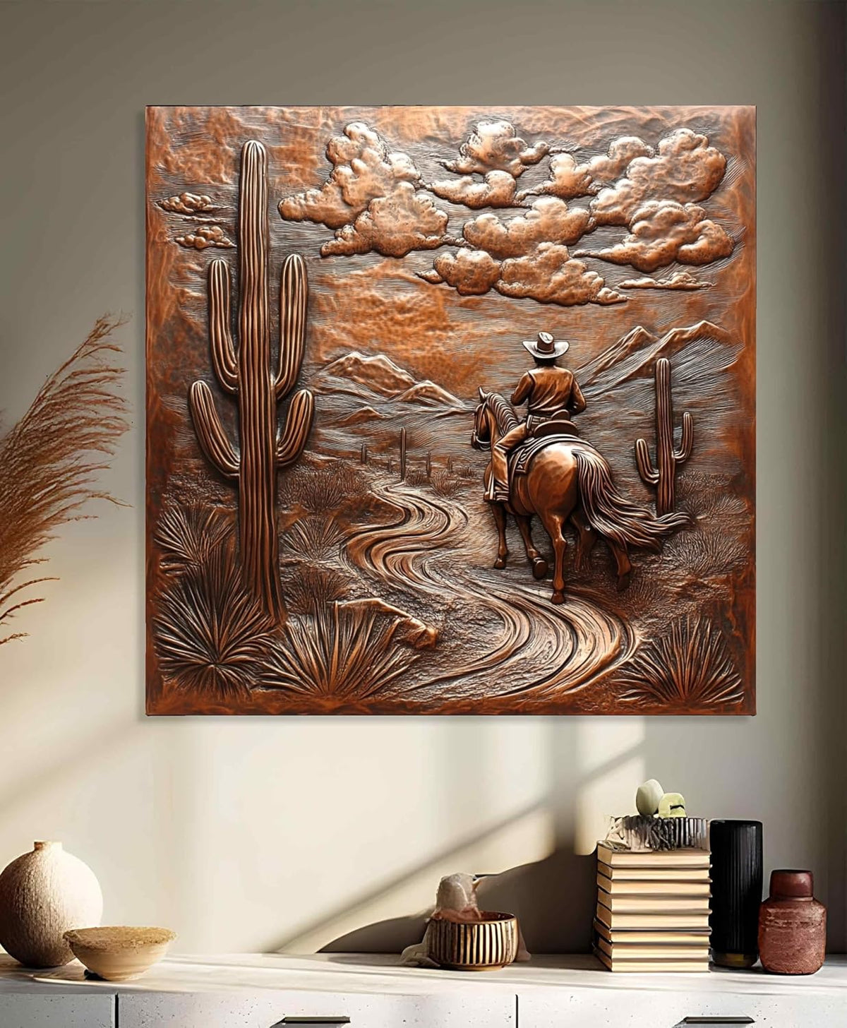 Copper Wall Art, Rustic and Modern Copper Wall Decor, Decorative Wall Panel, Art for Home Decor, Premium UV-Printed Metal Panel, Gift for Home