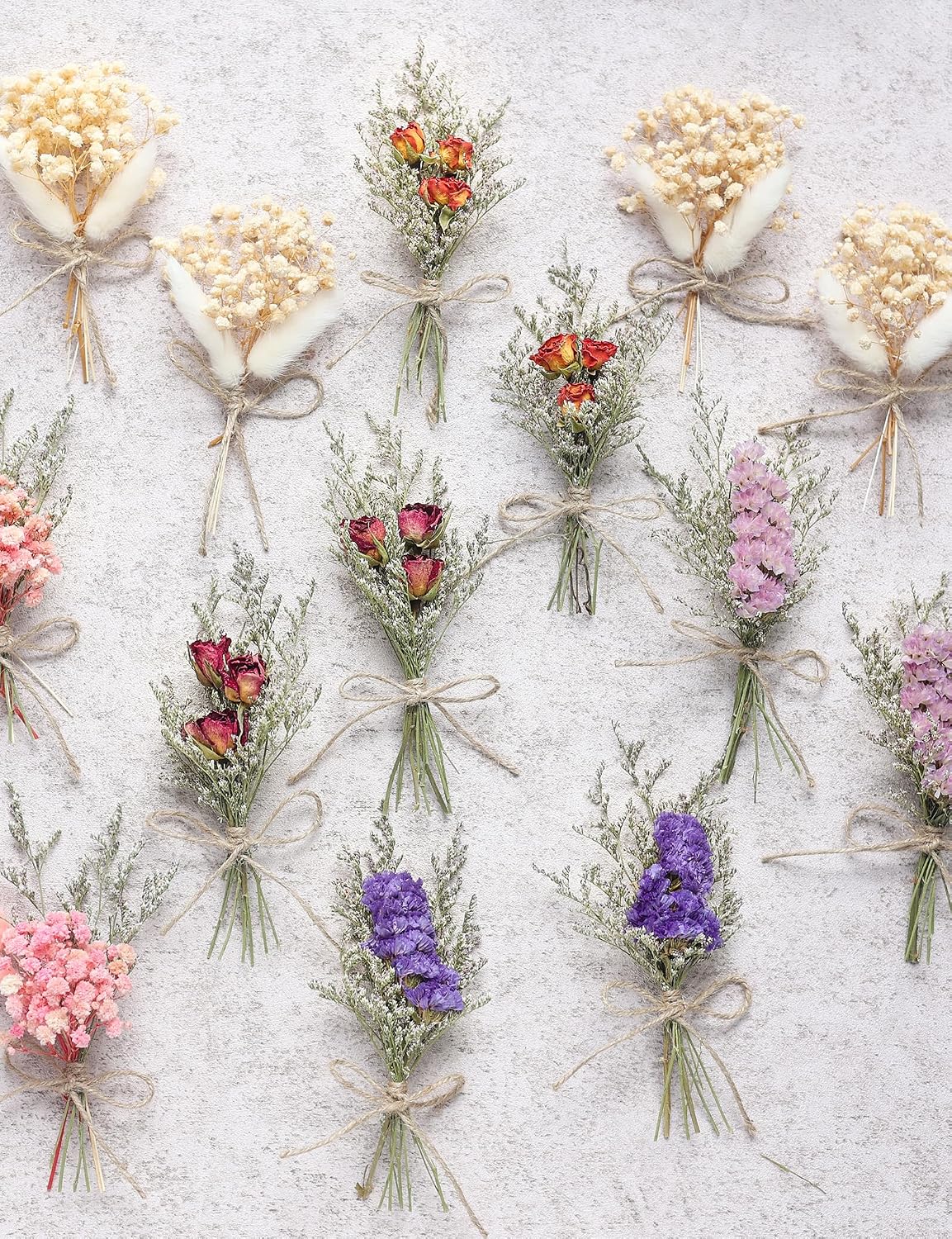 14pcs Dried Flowers Forget-me-not Bouquet With Stems Natural Dried Flowers Dry Pressed Flower Bouquet Vase, Boutonniere Table Centrepiece Cake Flowers Diy, Photo Shoot Props, Wedding, Party Decoration