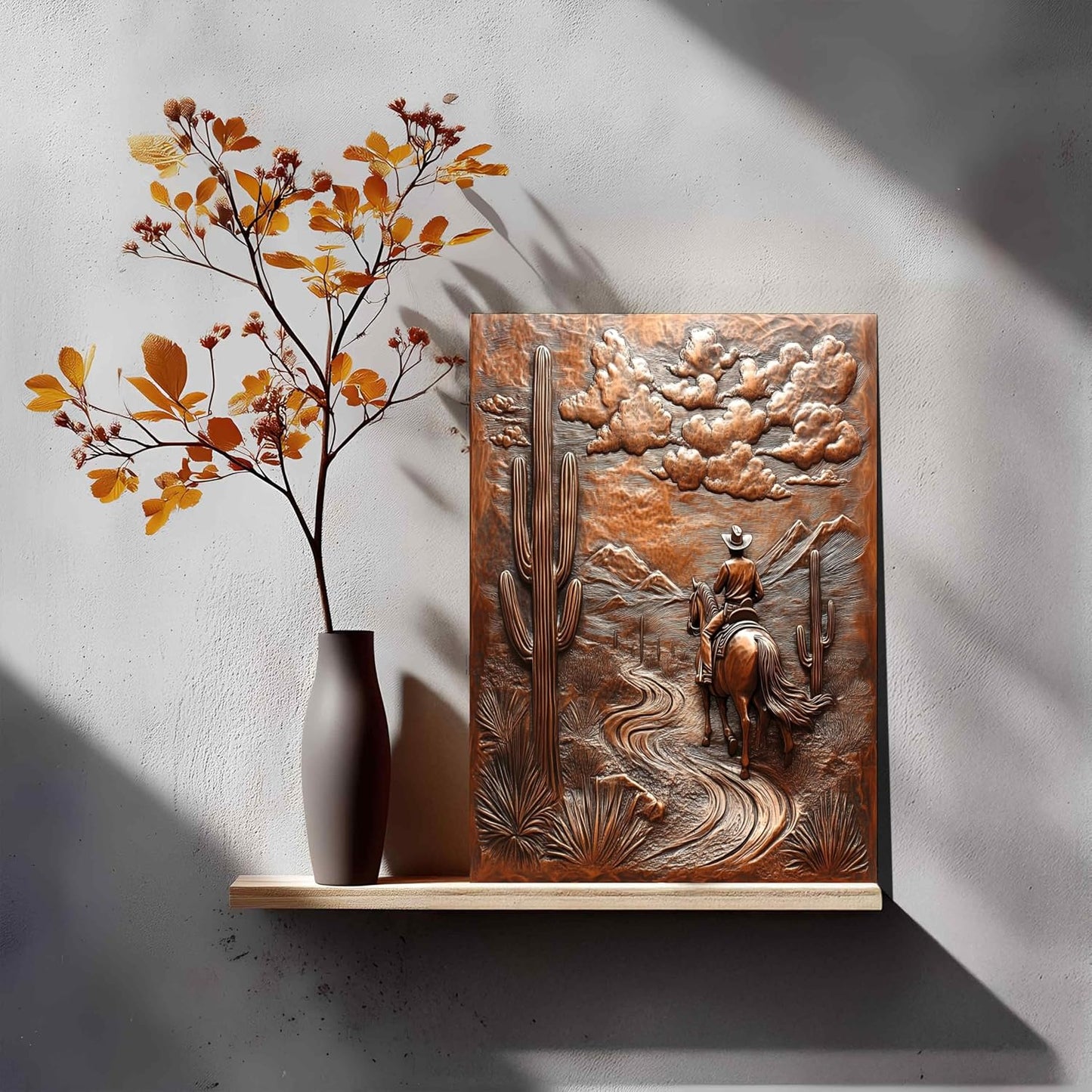 Copper Wall Art, Rustic and Modern Copper Wall Decor, Decorative Wall Panel, Art for Home Decor, Premium UV-Printed Metal Panel, Gift for Home