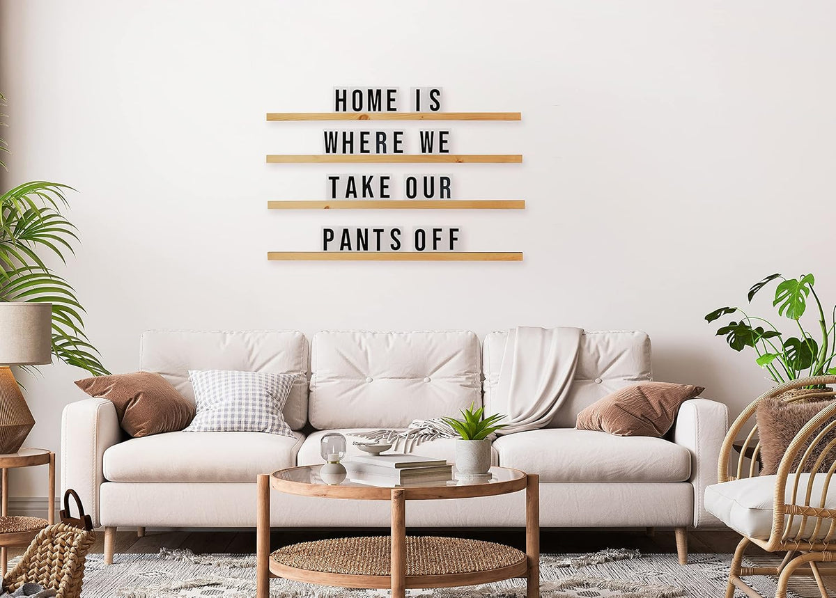 XL Letterboard Handcrafted Message Board for Wall Decor, Love Grows in a House Sign, Kids Room Art, Nursery Wall Decor, Wooden Wall Art for Living Room, Bedroom, Dining Room, Kitchen, Entryway